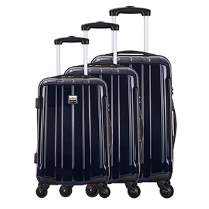 Saint Tropez Unis - Set de 3 valises 4 roues 360° Polycarbonate