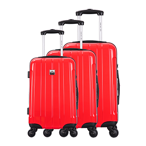 Saint Tropez Unis - Set de 3 valises 4 roues 360° Polycarbonate